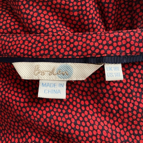 Boden Women’s Red Polka Dots Long Sleeve A-Line Shift Dress Size 14L - Picture 8 of 10